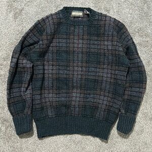 Vintage Patterned Knit Sweater 90s